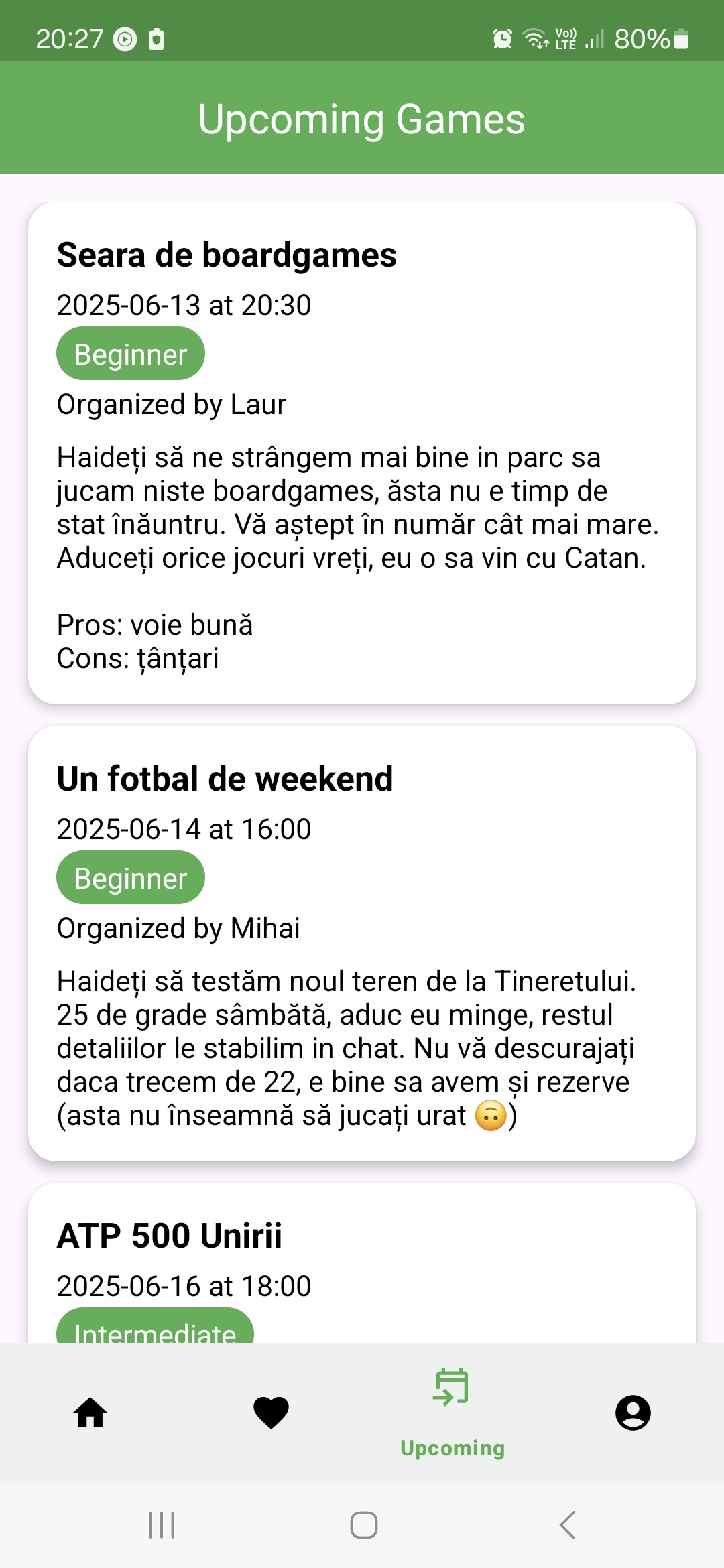Upcoming Games