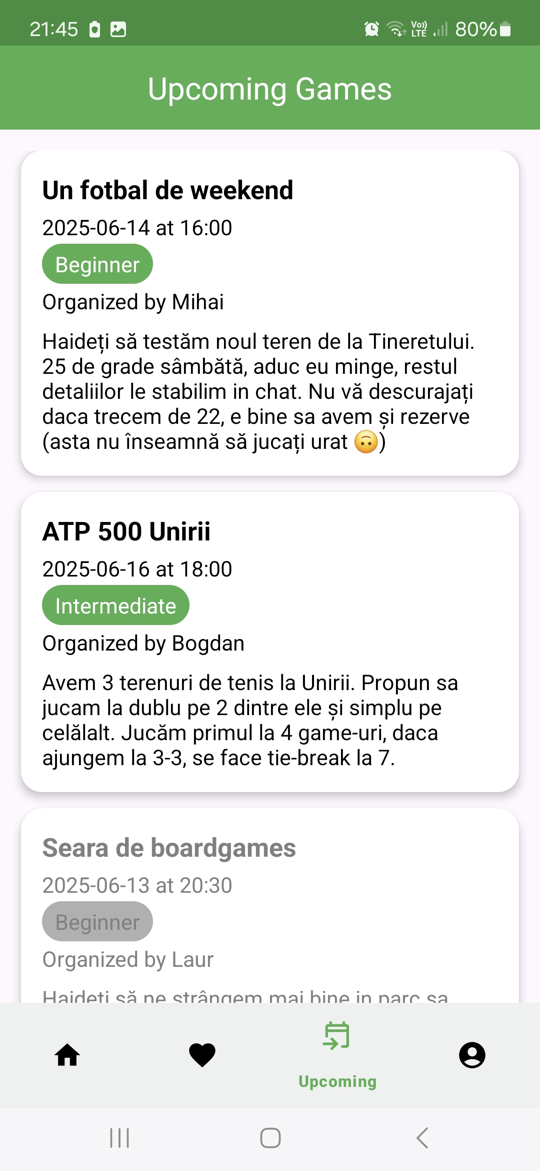 Upcoming Games 2